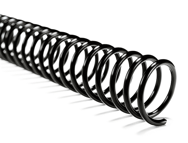 Akiles 6mm 36 Length Plastic Spiral Coil Bindings 41 Pitch 100 pcs Black