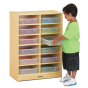 Jonti-Craft 12 Paper-Tray Mobile Classroom Storage with Clear Paper-Trays