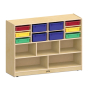 Jonti-Craft Super-Sized Combo Mobile Classroom Storage Unit with Colored Bins