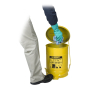 Justrite 6 Gallon Oily Waste Safety Can for Linens, Foot-Operated, Yellow