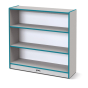 Jonti-Craft Rainbow Accents 36" Short 3-Shelf Classroom Bookcase, (Show in Teal)