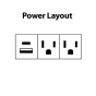 Axil M 2-Power Outlet & USB-A+C Charging Port Power Module 72" Cord