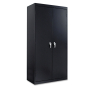 Alera 36" W x 18" D x 72" H Storage Cabinet in Black, Assembled