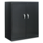Alera 36" W x 18" D x 42" H Storage Cabinet in Black, Assembled