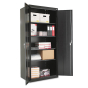 Alera CM7824BK 36" W x 24" D x 78" H Storage Cabinet in Black, Assembled