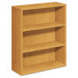 HON 105533CC 3-Shelf Laminate Bookcase in Harvest Finish