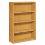 HON 105534 4-Shelf Laminate Bookcase (Shown in Harvest)