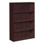 HON 105534NN 4-Shelf Laminate Bookcase in Mahogany Finish