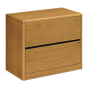 HON 10762CC 2-Drawer 36" Wide Lateral File Cabinet, Letter & Legal, Harvest