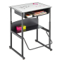 Safco AlphaBetter 28" x 20" Dry Erase Height Adjustable Standing Book Box Student Desk