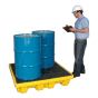 Ultratech 1231 P4 51" W x 51" L Nestable Spill Pallet with Drain, 66 Gallons (example of application)