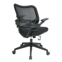 Office Star Space Seating Deluxe AirGrid Mesh Mid-Back Task Chair, Black