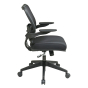 Office Star Space Seating Deluxe AirGrid Mesh Mid-Back Task Chair, Black