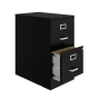 Hirsh SOHO 2-Drawer 22" Deep Ultra Vertical File Cabinet, Letter, Black