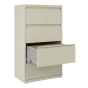 Hirsh HL10000 Series 4-Drawer 30" Wide Full-Width Pull Lateral File Cabinet, Letter & Legal