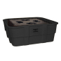 Eagle 400 Gallon Capacity All Poly IBC Tub Spill Container (in black, no drain)