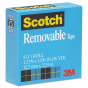 Scotch 1/2" x 1296", 1" Core Removable Tape, Clear