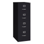 Hirsh 4-Drawer 25" Deep Vertical File Cabinet, Black