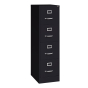 Hirsh 4-Drawer 22" Deep Vertical File Cabinet, Black