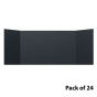 Flipside 48" x 12" Foam Study Carrel, Black, Pack of 24
