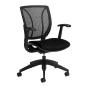 Global Roma 1906 Mesh & Fabric Mid-Back Office Chair. Shown in Black