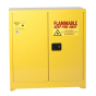 Eagle YPI-30 Sliding Self Close Two Door Combustibles Safety Cabinet, 40 Gallons, Yellow