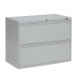 Global 1936P-2F12 2-Drawer 36" Wide Lateral File Cabinet, Letter & Legal (Shown in Light Grey)