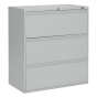 Global 1930P-3F12 3-Drawer 30" Wide Lateral File Cabinet, Letter & Legal (Shown in Light Grey)