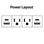 Nacre 2-Power Outlet & 2-USB-A+C Charging Port Pop-Up Power Module 72" Cord