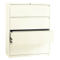 Hirsh HL10000 Series 4-Drawer 42" Wide Full-Width Pull Lateral File Cabinet, Letter & Legal