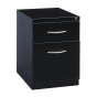 Hirsh 2-Drawer Box/File Arch Pull Mobile Pedestal, Black