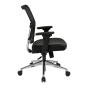 Office Star Space Seating AirGrid Mesh-Back Eco-Leather Mid-Back Task Chair