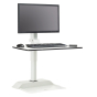 Safco Rise Single Monitor Electric Sit-Stand Converter Desk Mount, White