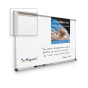 Best-Rite Magne-Rite Aluminum Trim 4' x 3' Painted Steel Magnetic Whiteboard with Map Rail