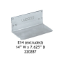 Wesco E14 Aluminum 14" W x 7.625" D Extruded Noseplate