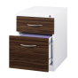 Hirsh 2-Drawer Box/File Wood Front Mobile Pedestal, White