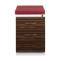 Hirsh 2-Drawer Box/File Wood Front Mobile Pedestal With Seat Cushion