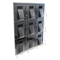 Deflect-o Stand Tall 35" H 9-Compartment Wall-Mount Literature Display