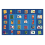 Carpets for Kids Reading by the Book Seating Classroom Rug