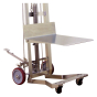 Wesco Stainless Steel Four Wheel 54" Hydraulic Foot-Operated Platform Lift Truck Pedalift