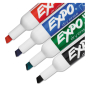 Expo Low-Odor Dry Erase Marker Starter Set, Broad Chisel Tip, Assorted, Pack of 4 Markers, 1 Eraser, Cleaning Spray