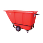 Wesco 1/2 S850R 850 lb Load Poly Tilt Cart Dump Truck, Red