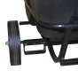Wesco 1/2 FL850B 850 lb Load Fork Liftable Poly Tilt Cart, Black