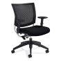 Global Graphic 2738MB Mesh & Fabric Mid-Back Office Chair. Shown in Black