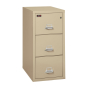 FireKing 3-Drawer 31" Deep 2-Hour Rated Fireproof File Cabinet, Legal - Shown in Parchment