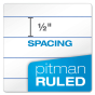 Ampad Earthwise 4" x 8" 70-Sheet Pitman Rule Recycled Notepad, White Paper