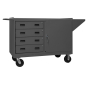 Durham Steel 66" W 4-Drawer and Cabinet Steel Mobile Workbench 2000 lb Capacity