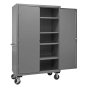 Durham Steel 48" W x 24" D x 80" H 4-Shelf Mobile Storage Cabinet, 3600 lb