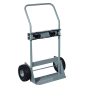 Justrite 700 lb Double Cylinder Hand Truck, 10" Flat-Free Wheels