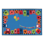 Carpets for Kids Alphabet Fun Train Rectangle Classroom Rug